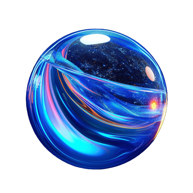 Abstract 3D glass sphere